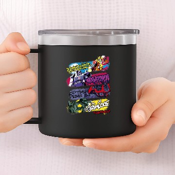 Discover Transformers Classic Characters Graffiti Panels Mashup 14oz Stainless Steel Tumblers