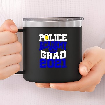 Discover Police Officer Graduation Academy Gift Baseball Tees 14oz Stainless Steel Tumblers