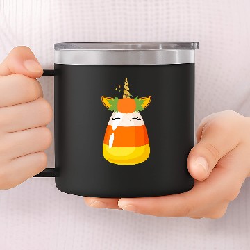 Discover Candy Corn Funny Halloween Costume Baseball Tees 14oz Stainless Steel Tumblers