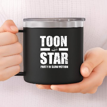 Discover Pontoon Fun Corn Star vintages Retro Lake Boating Baseball Tees 14oz Stainless Steel Tumblers