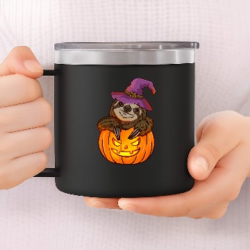 Discover Sloth Pet Halloween Pumpkin Sloth Halloween 2 14oz Stainless Steel Tumblers