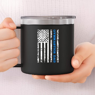Discover Gymnastics Dad Zip 14oz Stainless Steel Tumblers