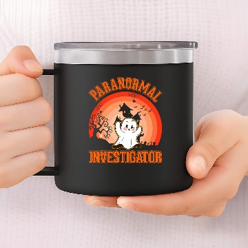 Discover Paranormal Investigator Haunted House ghosts Hunter 14oz Stainless Steel Tumblers