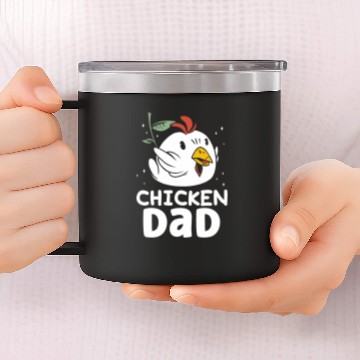 Discover Chicken Lover Dad Rooster Keeper Poultry Chickens Chicken Father 14oz Stainless Steel Tumblers