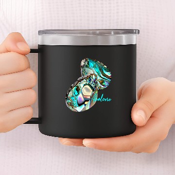 Discover Abalone Shell Crystal Art Gemstone Art Design Lovers Abalone 14oz Stainless Steel Tumblers