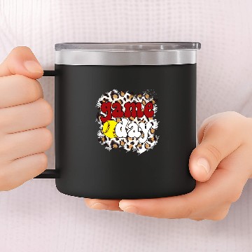 Discover Game Day Leopard Softball Game Day 1 Baseball Tees 14oz Stainless Steel Tumblers