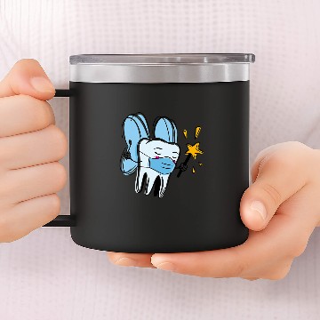 Discover Dental Assistant dentists Brace Teeth Tooth Fairy Angel 212 14oz Stainless Steel Tumblers