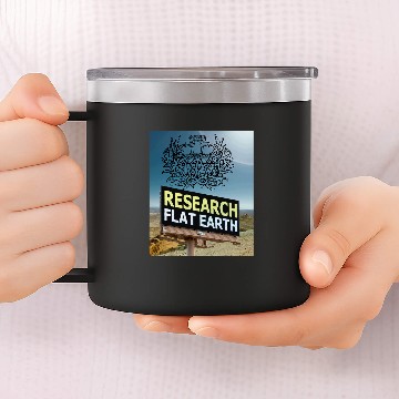 Discover Penguin Pet Research Flat Earth IPS Penguin Billboard 14oz Stainless Steel Tumblers