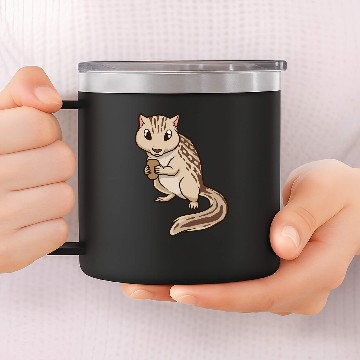 Discover Squirrel Pet Kawaii Thirteenlined ground squirrel Zip 14oz Stainless Steel Tumblers