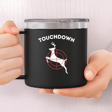 Discover Touchdown Deer Hunting 14oz Stainless Steel Tumblers