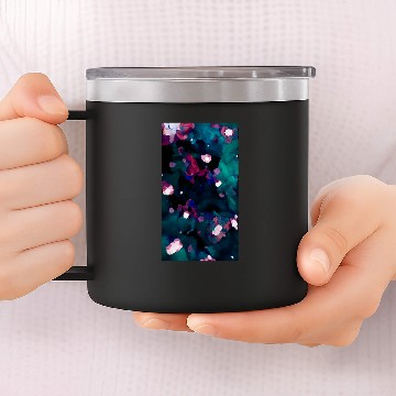 Discover Secret Garden Dark Green 14oz Stainless Steel Tumblers