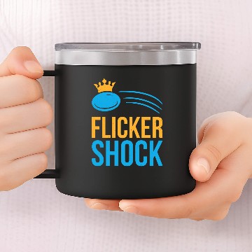 Discover Retro Folf DisGolf Ultimate Frisbee Flicker Shock 14oz Stainless Steel Tumblers
