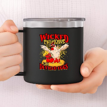 Discover Chicken Lover Wicked Chicken Lay Deviled Eggs 2bird Baseball Tees 14oz Stainless Steel Tumblers
