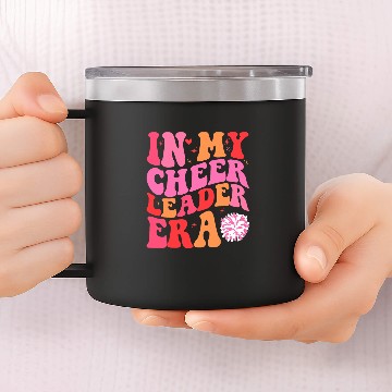 Discover Funny Cheer Quote In My Cheerleader Era cheerleading coach 14oz Stainless Steel Tumblers