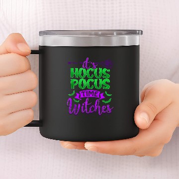 Discover IT'S HOCUS POCUS TIME WITCHES Halloween 14oz Stainless Steel Tumblers