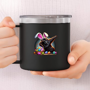 Discover Dabbings Easter Bunny Newfoundland Dog 1 14oz Stainless Steel Tumblers