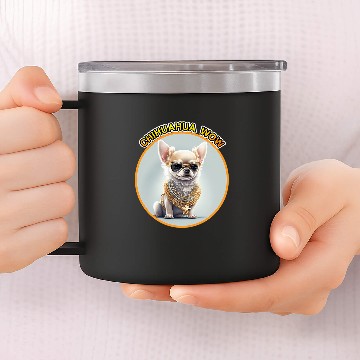 Discover CHIHUAHUA WoW Pet Design Bling Dogs 14oz Stainless Steel Tumblers
