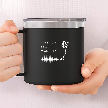 Discover DJ Scratch Records When Da Beat Was Born Vinyl Lover 14oz Stainless Steel Tumblers