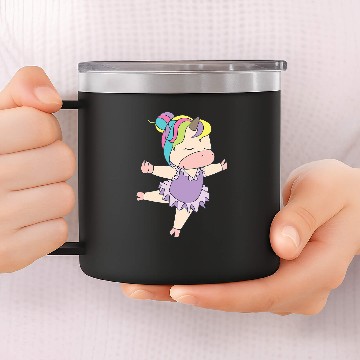 Discover Cool Ballet Dancer Unicorns Funny Classical Dancing Gift 2 14oz Stainless Steel Tumblers