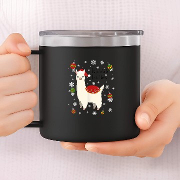 Discover Llama Lover Christmas Falala Llama Baseball Tees 14oz Stainless Steel Tumblers