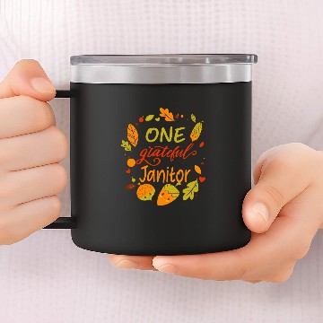 Discover Blessed Family One Grateful Janitor Thanksgiving Matching Baseball Tees 14oz Stainless Steel Tumblers