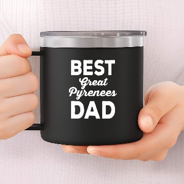 Discover Dog Breed bests Great Pyrenees Dad 14oz Stainless Steel Tumblers