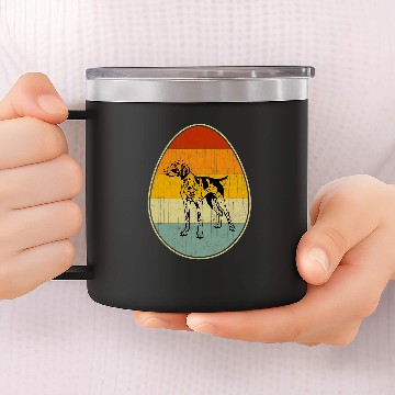Discover Easter Egg Graphic Easter Day German Shorthaired Pointer Dog 14oz Stainless Steel Tumblers