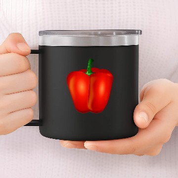 Discover Red Bell Pepper Vegetarian Vegetable Baseball Tees 14oz Stainless Steel Tumblers