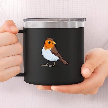 Discover Robin Bird 21 Baseball Tees 14oz Stainless Steel Tumblers