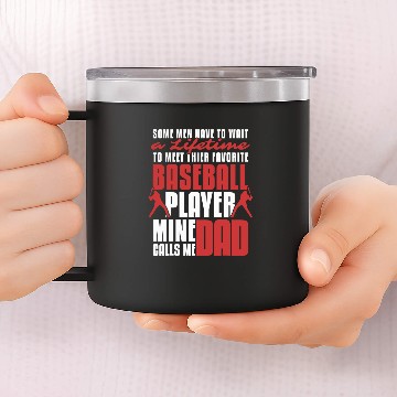 Discover Dad Son Children Boy Baseball Player Softball 14oz Stainless Steel Tumblers