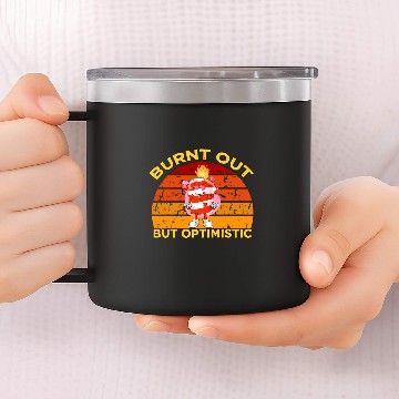 Discover Burnt Out But Optimistic Cute Marshmallow For Camping 1 14oz Stainless Steel Tumblers
