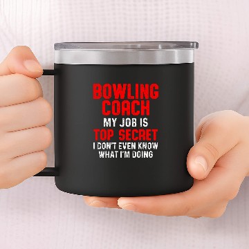 Discover Bowling Coachs Job Player Team Instructor Zip 14oz Stainless Steel Tumblers