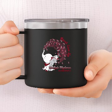 Discover Elephant Ribbon Multiple Myeloma Awareness Support 14oz Stainless Steel Tumblers