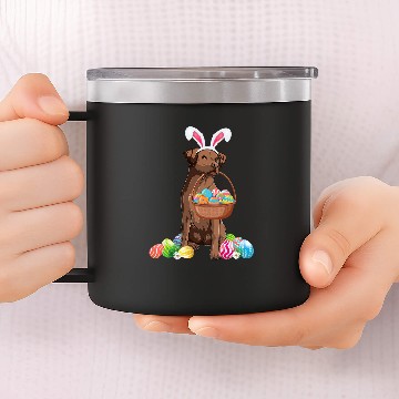 Discover Cute Easter Chocolate Lab Easter Pug Dog Happy Easter 14oz Stainless Steel Tumblers