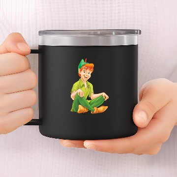 Discover Peter Pan Sitting Down 14oz Stainless Steel Tumblers