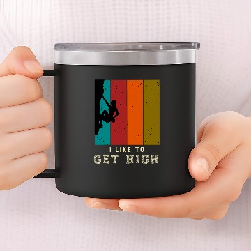 Discover Funny Rock Climbing Mountain Indoor Bouldering Baseball Tees 14oz Stainless Steel Tumblers