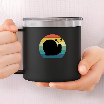 Discover Snail Slow Shell Retro vintages 70s 80s 14oz Stainless Steel Tumblers