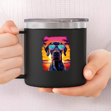 Discover Great Dane Hawaiian Baseball Tees 14oz Stainless Steel Tumblers