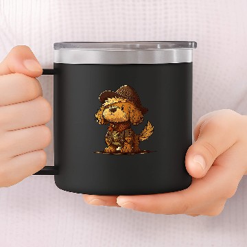 Discover Golden Doodle Dog Art Lovers Baseball Tees 14oz Stainless Steel Tumblers
