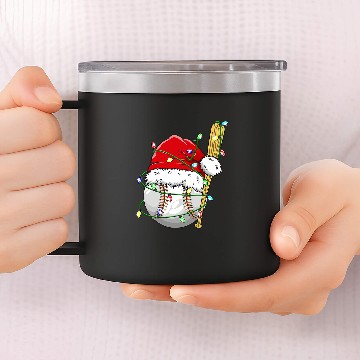 Discover Christmas Baseball Team Santa Sports xmass For Boys Kids Men Baseball Tees 14oz Stainless Steel Tumblers