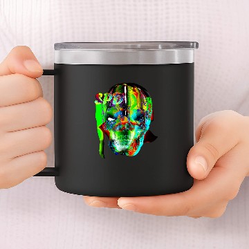 Discover Halloween Joyful Art Skeleton 14oz Stainless Steel Tumblers