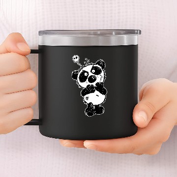 Discover Grumpy Giant Panda I Panda Bear Comic I Panda Fun Cartoon Baseball Tees 14oz Stainless Steel Tumblers