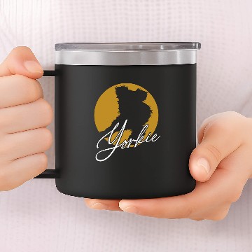 Discover Chilling Yorkie graphical Yorkshire Terrier 1 Baseball Tees 14oz Stainless Steel Tumblers