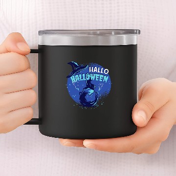 Discover Crystal Ball Cauldron Magic Baseball Tees 14oz Stainless Steel Tumblers