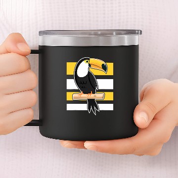 Discover Tucan Parrot Paradise Bird Bird Owners 14oz Stainless Steel Tumblers