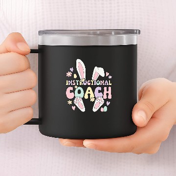 Discover Instructional Coachs Easter Bunny Instructional Coaching 14oz Stainless Steel Tumblers