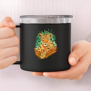 Discover Leopard And Butterflies Butterfly Wings Flying Insect Bug Baseball Tees 14oz Stainless Steel Tumblers