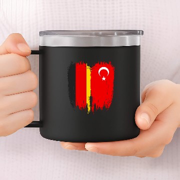Discover Turkey Germany Flag Baseball Tees 14oz Stainless Steel Tumblers
