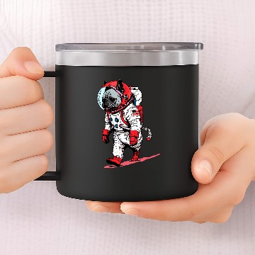 Discover French Bulldog Mars Funny Dog Astronaut Baseball Tees 14oz Stainless Steel Tumblers