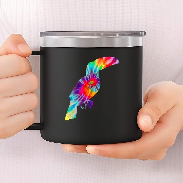 Discover Toucan Tie Dye vintages Pet Bird Mom 14oz Stainless Steel Tumblers